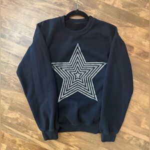 Black Star Pattern Sweatshirt